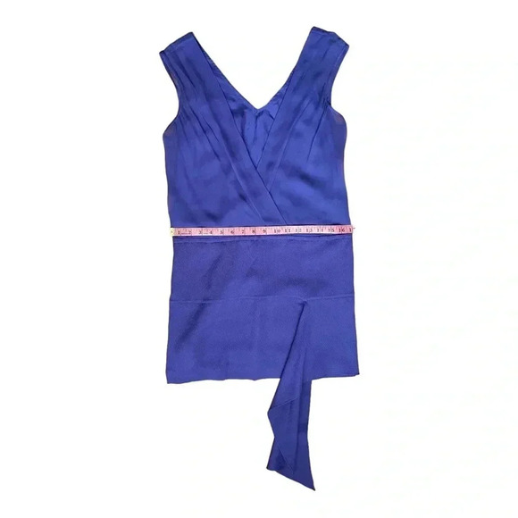 TRACY REESE Anthropologie Blue Sleeveless Silk Chiffon Shift Dress sz S - Picture 6 of 10